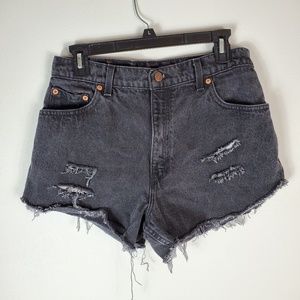Levi's 541 Denim Distressed High Waist Cutoffs